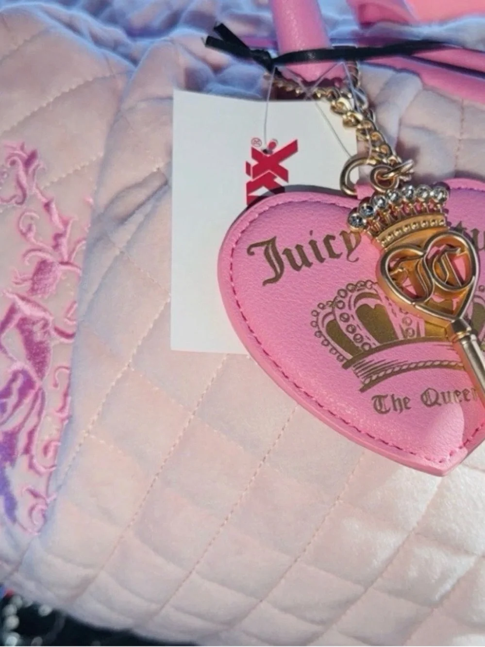 Juicy Couture Once Upon a Time Tale Pink Bowler Bag Purse y2k - Picture 4 of 5